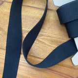 38mm Bag Webbing - Cotton Mix - Black