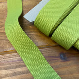 38mm Bag Webbing - Cotton Mix - Lime