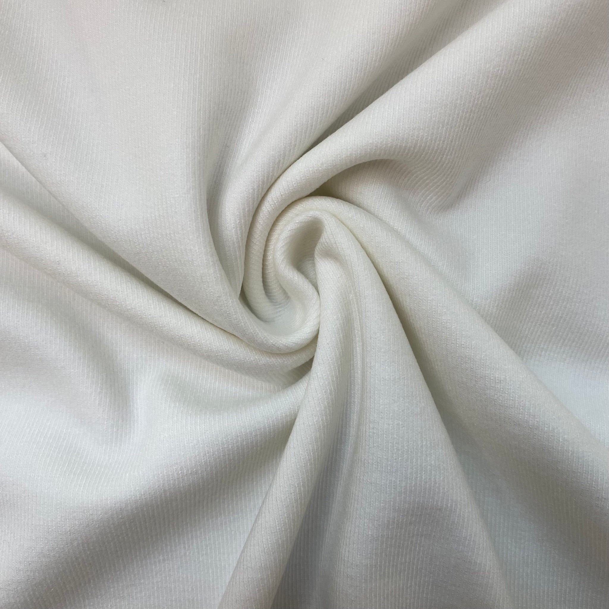 Brushed Rib Knit White Jersey Fabric – Mill Creations