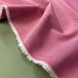 Magenta - Yarn Dyed Chambray - Cotton Fabric