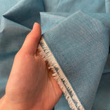 Teal - Yarn Dyed Chambray - Cotton Fabric