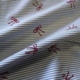 Valerie Bows - Embroidered Cotton Fabric