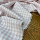 Brushed Cotton Gingham - Pink - Cotton Fabric