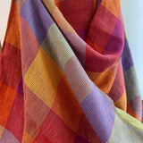 Yarn Dyed Washed Linen - Rainbow Gingham