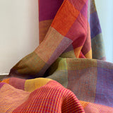 Yarn Dyed Washed Linen - Rainbow Gingham
