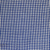 Seersucker Cotton Fabric - Blue Gingham