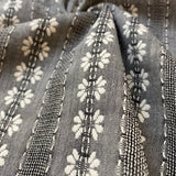 Embroidered Floral - Black - Cotton/Viscose Blend