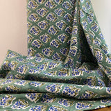Indian Block Print - Blooming - Blue Lagoon