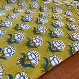 Indian Block Print - Blooming - Olive