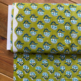 Indian Block Print - Blooming - Olive