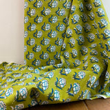 Indian Block Print - Blooming - Olive