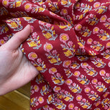 Indian Block Print - Blooming - Cherry