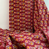 Indian Block Print - Blooming - Cherry
