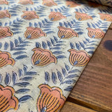 Indian Block Print - Blooming - Peony Lemon