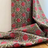 Indian Block Print - Blooming - Pink Ivy