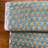 Indian Block Print - Blooming - Sunflower