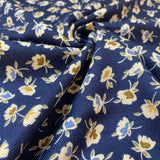 Floral Viscose Twill - Navy Sprig