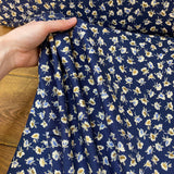 Floral Viscose Twill - Navy Sprig