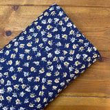 Floral Viscose Twill - Navy Sprig