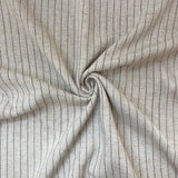 Linen Viscose Fabric - Natural Pinstripe
