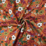Floral Viscose Twill - Spiced Woodland