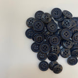 15mm Italian 4 hole vintage button – Navy