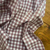Mauve - 9mm Yarn Dyed Gingham - Cotton Fabric