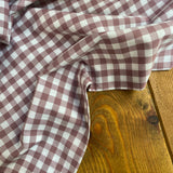 Mauve - 9mm Yarn Dyed Gingham - Cotton Fabric