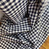 Navy - 9mm Yarn Dyed Gingham - Cotton Fabric