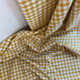 Ochre - 9mm Yarn Dyed Gingham - Cotton Fabric