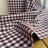 Plum - 9mm Yarn Dyed Gingham - Cotton Fabric