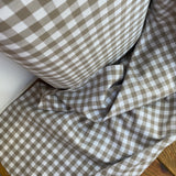 Sand - 9mm Yarn Dyed Gingham - Cotton Fabric