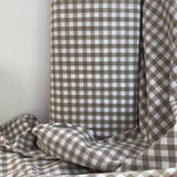Sand - 9mm Yarn Dyed Gingham - Cotton Fabric