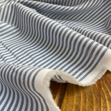 Denim - 3mm Yarn Dyed Stripe - Cotton Fabric