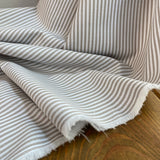 Sand - 3mm Yarn Dyed Stripe - Cotton Fabric