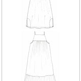 ZERO WASTE Tier Dress - PDF Sewing Pattern
