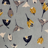 Blue Tulips - Cotton Linen Fabric