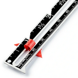 Sewing and knitting measuring gauge, cm/inch