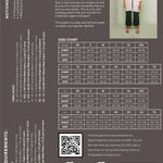 size guide and fabric requirements for the The Ilford Jacket sewing pattern from Friday Pattern Company.
