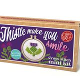 The Crafty Kit Company - 'Thistle Make You Smile' Mini Matchbox Cross Stitch Kit
