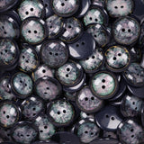 15mm 2 hole - Mottled Blue - Button
