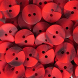 15mm 2 hole - Swirl Red - Button