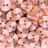 15mm 2 hole - Swirl Peach - Button