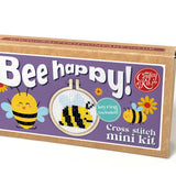 The Crafty Kit Company - 'Bee Happy!' Mini Matchbox Cross Stitch Kit