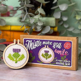The Crafty Kit Company - 'Thistle Make You Smile' Mini Matchbox Cross Stitch Kit
