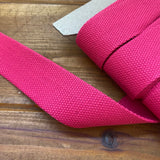 38mm Bag Webbing - Cotton Mix - Fuchsia