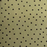 Khaki Spot Double Gauze - Cotton Fabric - Oeko-Tex-Standard 100