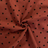 Rich Earth Spot Double Gauze - Cotton Fabric - Oeko-Tex-Standard 100