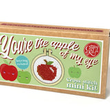 The Crafty Kit Company - 'You're The Apple Of My Eye' Mini Matchbox Cross Stitch Kit