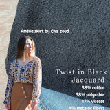 Atelier 27 - Twist Black Jacquard - Cotton Polyester Fabric